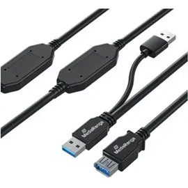 MediaRange USB-A 15 m Schwarz