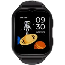 Garett Smartwatch Kids LTE 1,69 Zoll Kunststoffgehäuse Schwarz Sportarmband Schwarz M