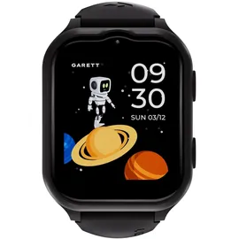 Garett Smartwatch Kids LTE 1,69 Zoll Kunststoffgehäuse Schwarz Sportarmband Schwarz M