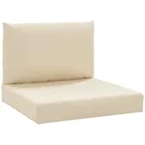 vidaXL Palettenkissen 120 x 80 x 10 cm beige 2-tlg.