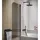 Badplaats Badewanne Torino 60 x 140 cm Schwarz - Drehbare Duschtrennwand mit 5 mm ESG Rauchglas, Nano-Beschichtung 600 1400cm -