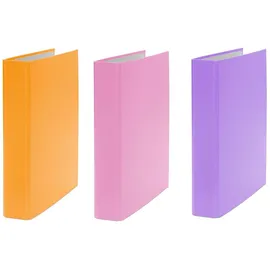 Livepac-Office Ringbuch DIN A5 40 mm Orange/Pink/Lila 3 St.