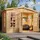 TIMBELA M334FB Gartenhaus 3,32 x 1,99 m Beige
