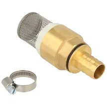 tecuro Saugfilter Set 1 Zoll - ms Fußventil mit Rückschlagventil, Saugkorb, Schlauchülle und Schlauchschelle