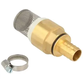 tecuro Saugfilter Set 1 Zoll - ms Fußventil mit Rückschlagventil, Saugkorb, Schlauchülle und Schlauchschelle