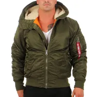 Alpha Industries Herren MA-1 Hooded Bomberjacke, Grün, dark green