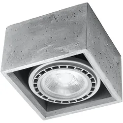 Licht-Erlebnisse Deckenaufbauleuchte LISSI Grau Beton 1x GU10 max. 40W LE70162