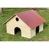 elmato® Entenhaus für Teichenten, Beige, Rot