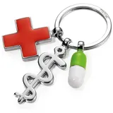 Troika GET WELL Schlüsselring Mehrfarbig, Silber