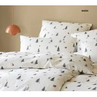 ELEGANTE Soft-Flanell Bettwäsche Winterwald - 135x200 cm + 80x80