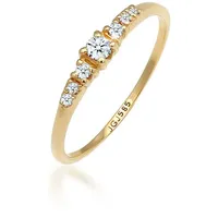 Elli DIAMONDS Verlobungsring Diamanten (0.14 ct) 585 Gold weiß 54 mm