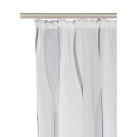OTTO home Dimona Gardine Kräuselband 140x145 cm weiß/silberfarben/grau 2 St.