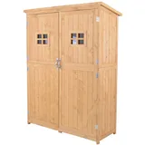 Outsunny Geräteschrank 1,28 x 0,50 x 1,64 m natur