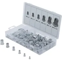 BGS Nietmuttern-Sortiment Aluminium 150-tlg.