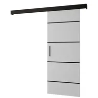 Schiebetür Komplettset - Schiebetürsystem Salwador 4 - Schiebetüren - Trennwände - Raumteiler - Innentüren, Tür 90x204 cm - Schiebetür Schiene - Zimmertür mit Schiebetür Griff - Saloontür