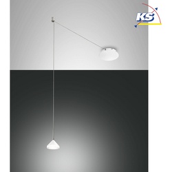 Fabas Luce LED Pendelleuchte ISABELLA inkl. SMART LUCE, 1-flammig, 8W 3000K 750lm, dimmbar, weiß FAB-3410-41-102-01