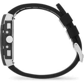 ICE-Watch ICE boliday Black Blue Silver Steel - Schwarze Herrenuhr mit Silikonarmband - 024364 (Large)