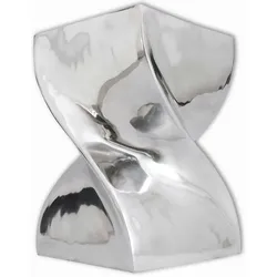 vidaXL Hocker/Beistelltisch Verdrehte Form Silbern Aluminium