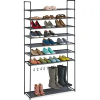 Relaxdays Schuhregal 8 Ebenen, Stecksystem, 32 Paar Schuhe, 7
