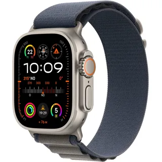 GPS + Cellular 49 mm Titangehäuse natur, Alpine Loop blau S