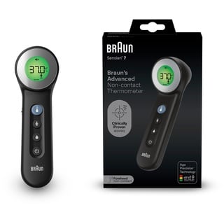 Braun Sensian 7 Kontaktloses Stirnthermometer | Age Precision Technologie | 3-in1 | Farbcodiertes Digitaldisplay | Geeignet für Babys und Kinder | Die #1 Marke bei Ärzten(1) | BNT400