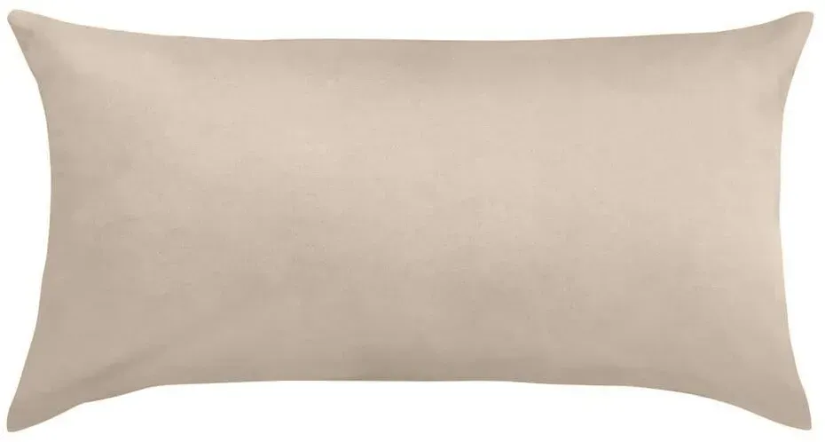 Traumschlaf Uni Mako-Satin Kissenbezüge Doppelpack 2x Kissenbezug 65x100 cm | beige - beige