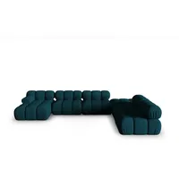 micadoni Panoramasofa, Blau, 7-Sitzer, U-Form, 282x70x376 cm, Hergestellt in Europa, Oeko-Tex®, Wohnzimmer, Sofas & Couches, Sofas, Bigsofas