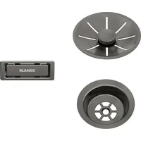 Blanco Blanco, Ablauf- und Überlaufset für Einzelbecken satin dark