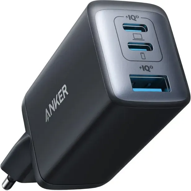 Anker Nano 65 W USB-C-Ladegerät, 3-Port PPS-Schnellladegerät, iPad-Ladegerät, kompakte Stromversorgung für MacBook Pro, iPad Pro, Galaxy S20, Dell XPS 13, Note 20, iPhone 17/16/15-Serie, Pixel
