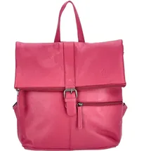 The Skandinavian Brand Damen Leder Rucksack fuchsia