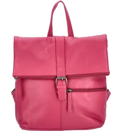 The Skandinavian Brand Damen Leder Rucksack fuchsia