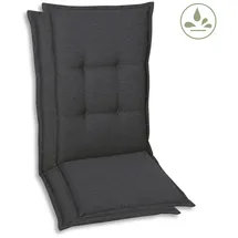 GO-DE Sesselauflage 50 x 108 x 5 cm grau 2 St.