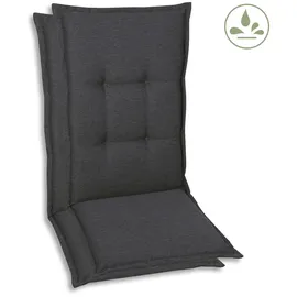 GO-DE Sesselauflage 50 x 108 x 5 cm grau 2 St.