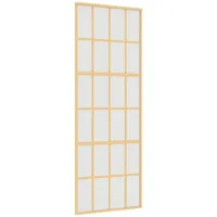 vidaXL Schiebetür Golden 76x205 cm Matt ESG-Glas und Aluminium