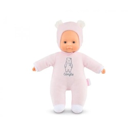Corolle® Babypuppe Sweetheart rosa Bär, 30 cm Weichkörperpuppe Kuschelpuppe Babypuppe rosa