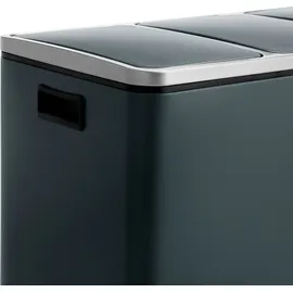 Songmics Mülleimer, Mülltrennsystem, 3 x 18 L, ergonomisch, 3 Fächer