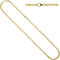 Goldkette JOBO Halsketten Gr. Gelbgold 333, L: 50cm, goldfarben (gelbgold 333) Damen Ankerkette 333 Gold diamantiert 50 cm 3 mm