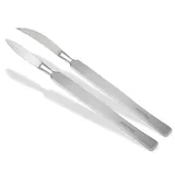 Profi Pediküre-Set Hornhautschaber Skalpell 2-Teilig Fußpflege-Set Scharf aus Rostfreiem Edelstahl Hornhautentferner zur sanften Entfernung der Hornhaut Pediküre Schaber