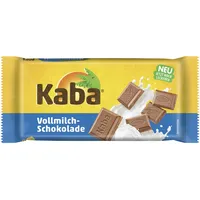 Kaba Milchschokolade Tafelschokolade, 100g Tafel, zartschmelzende Vollmilch mit original Kaba-Geschmack