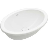 Villeroy & Boch Villeroy und Boch Loop & friends Einbauwaschbecken 4A610101 oval, ohne Hahnlochbank, ohne Überlauf, 50,5 x 36 cm,