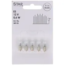 Star Trading Ersatz-Leuchtmittel - E5 12V - 1,2W - 5 Stück