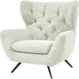 Candy 3C Candy »Beatrice Ohrensessel mit Knopfheftung im Rücken« bequemer Retro Solitärsessel auch in Cord und Fellimitat