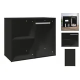 vidaXL Regal für Schminktisch Schwarz 80x40x65 cm Holzwerkstoff