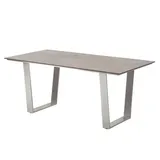 Niehoff Tisch Trapezkufe Edelstahl - 220 x 95 cm HPL Granit-Design