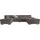 DOMO collection Wohnlandschaft Kunstleder U-Form 304cm Grau