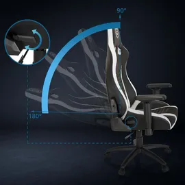 HJH Office GAMEBREAKER SX 04 Gaming-Stuhl Schwarz/Weiß