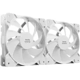 Mars Gaming MF-PWMX2 Weiß, 2 Lüfter 120mm, Flüsterleise FDB 12dB, Anti-Vibrations-System, PWM-System