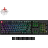 Keychron K10 QMK Version 2 Kabellose Mechanische Tastatur, RGB LED, QWERTY US Layout - Keychron Super Red Switch K10X-C1 - Schwarz