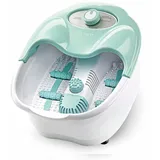 First Austria TZS First Austria - Fußbad mit Massagefunktion - 80W - Rotlicht & Warmhaltefunktion - Bis Schuhgröße 43 - Elektrisches Fußsprudelbad mit 3 Aufsätzen & Aromabox - Klappbarer Griff - Türkis