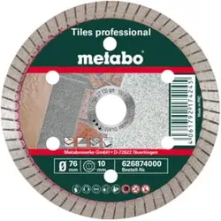 Metabo Diamanttrennscheibe, 76x10,0mm, "TP", Fliesen "professional"